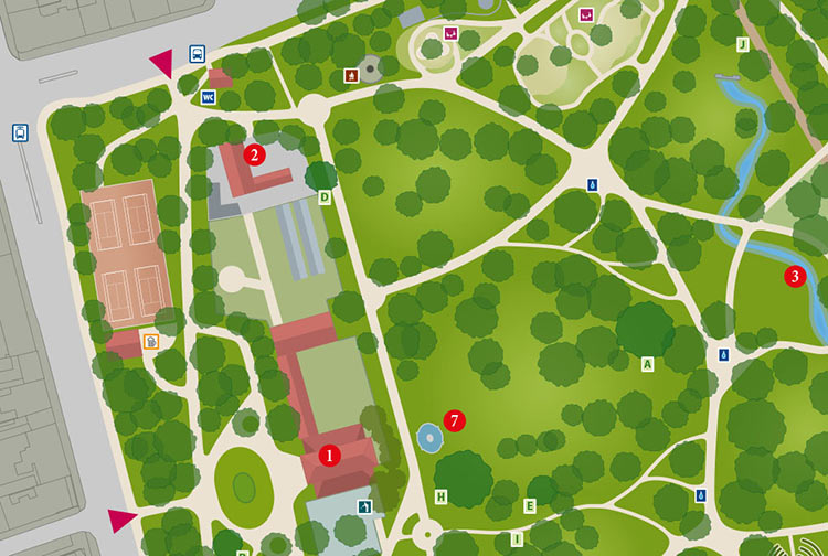 mapové tabule pro městský park