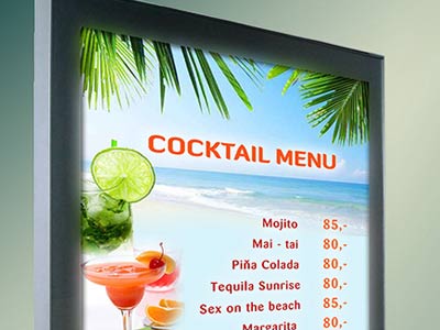 reklamní panel-pizzeria