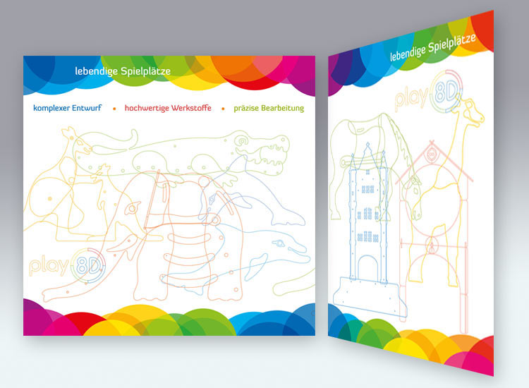 design reklamních materiálů pro firmu HŘIŠTĚ 8D