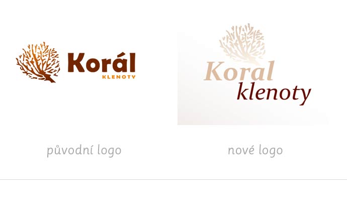 redesign loga Koral Klenoty