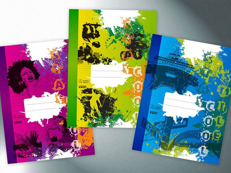 design obalu sešitů