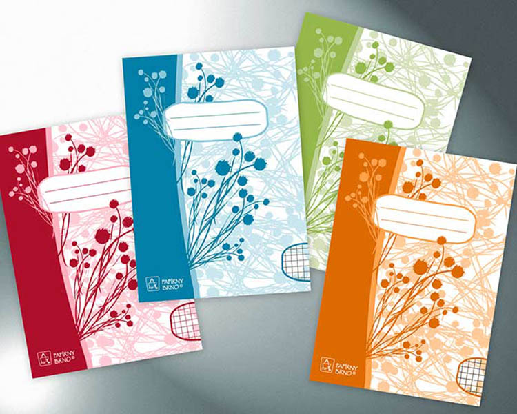 design obálek sešitů