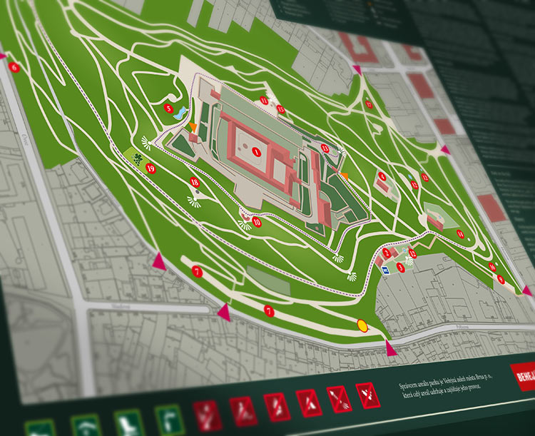 mapové tabule pro městský park
