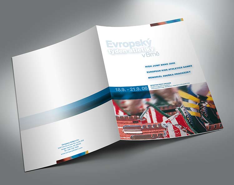 design tiskovin pro Evropský týden atletiky